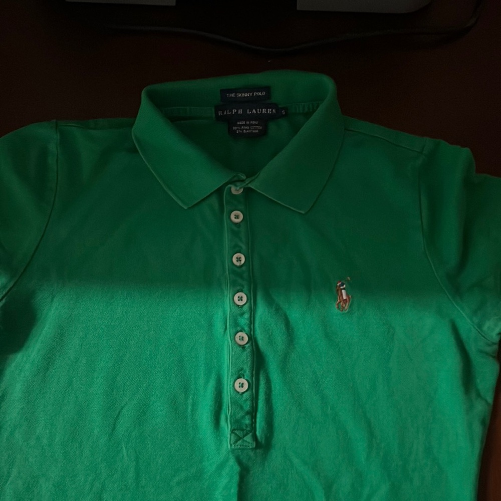 Ralph Lauren Girls Sz Small Green Polo
